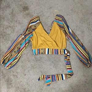 peasant sleeve top